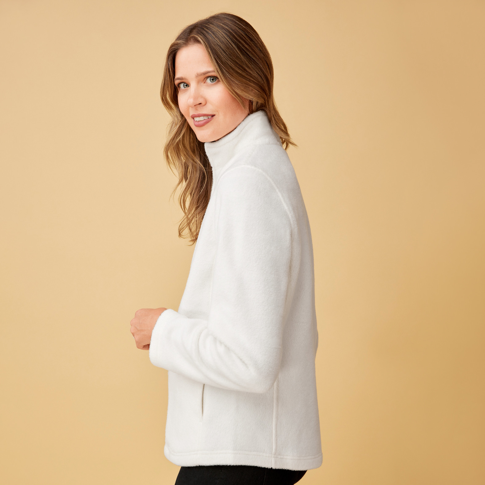 Zip Up Fleece Jacket Side Body