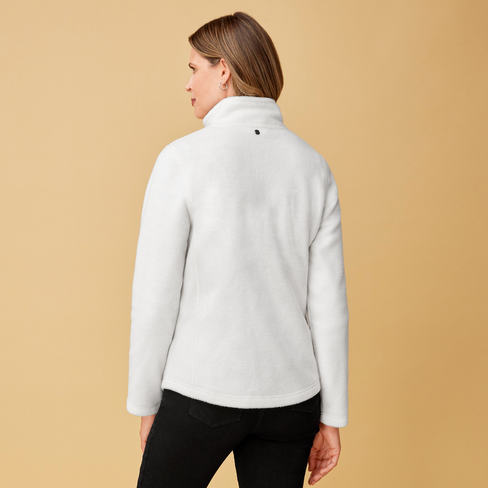 Zip Up Fleece Jacket Back View
