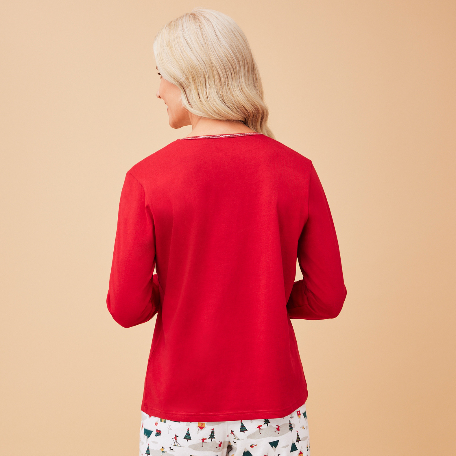 Flannel Bottom Pyjama Set Back View