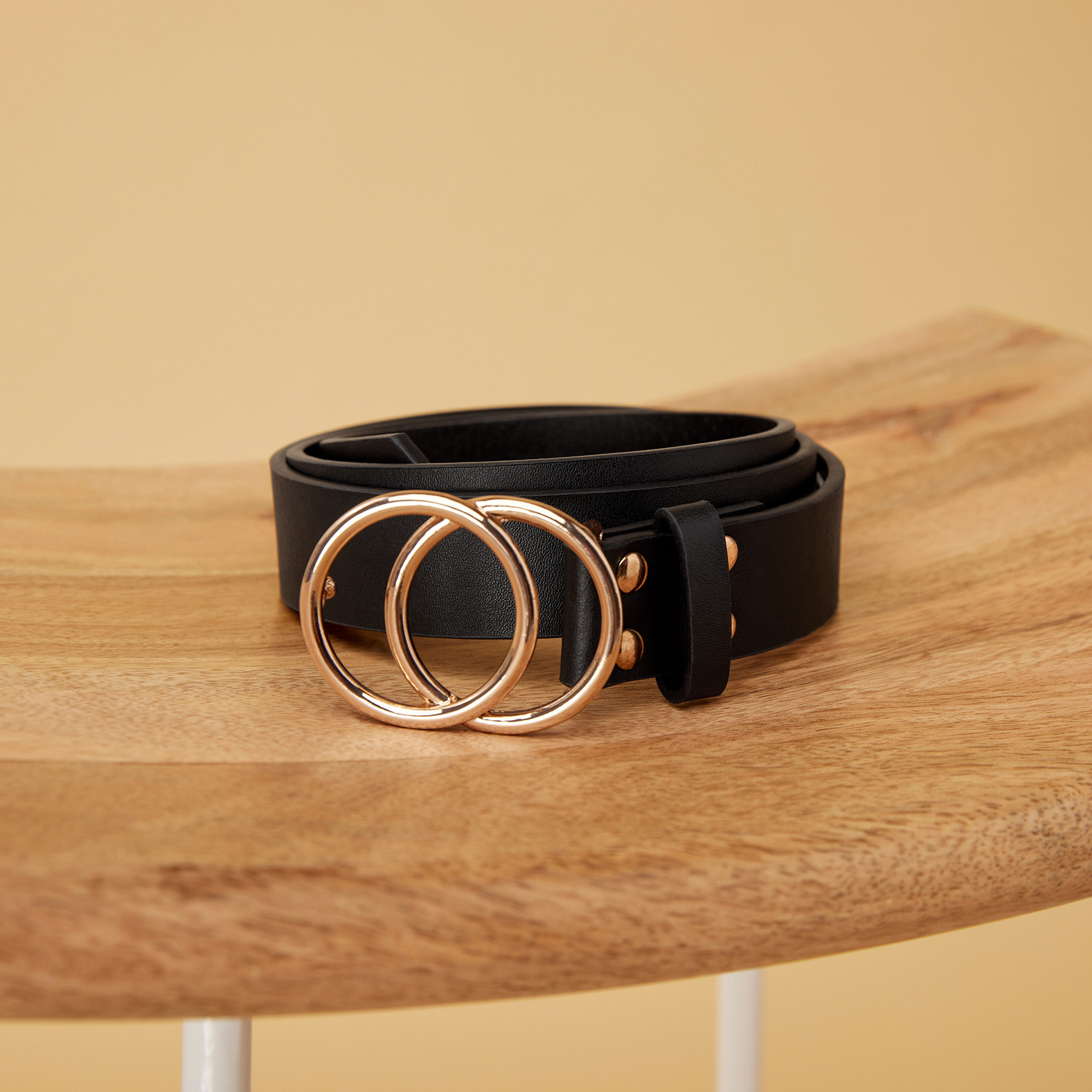Double Buckle Belt - Black