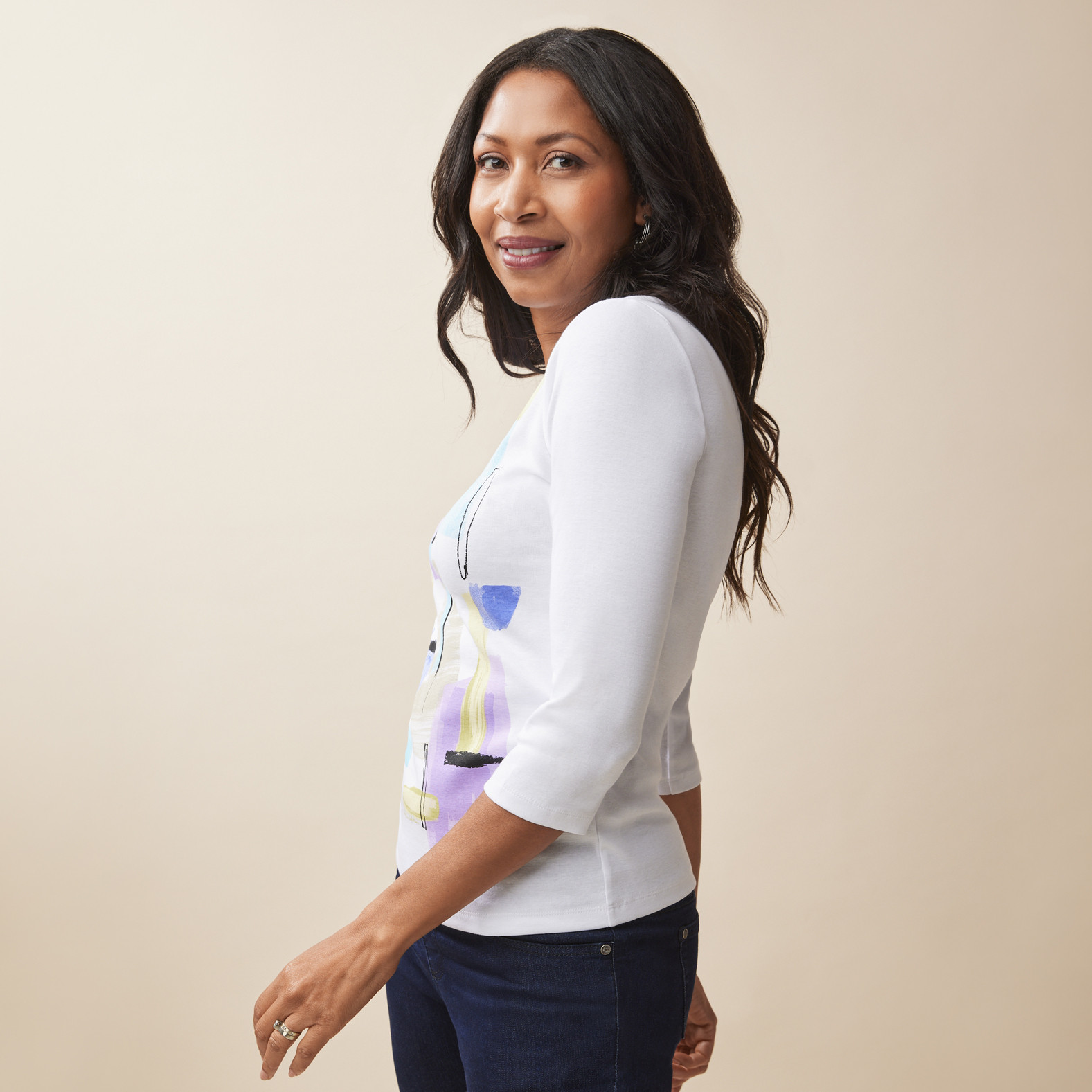 Abstract Print Tee