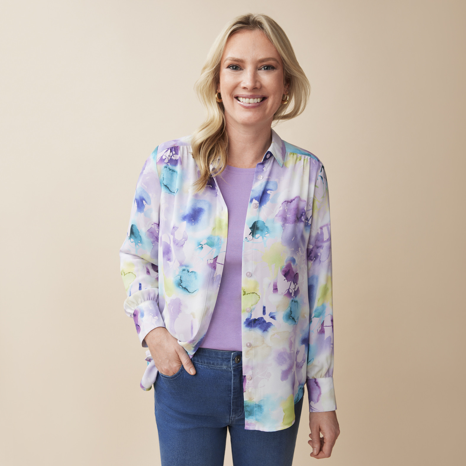Long Sleeve Printed Shirt