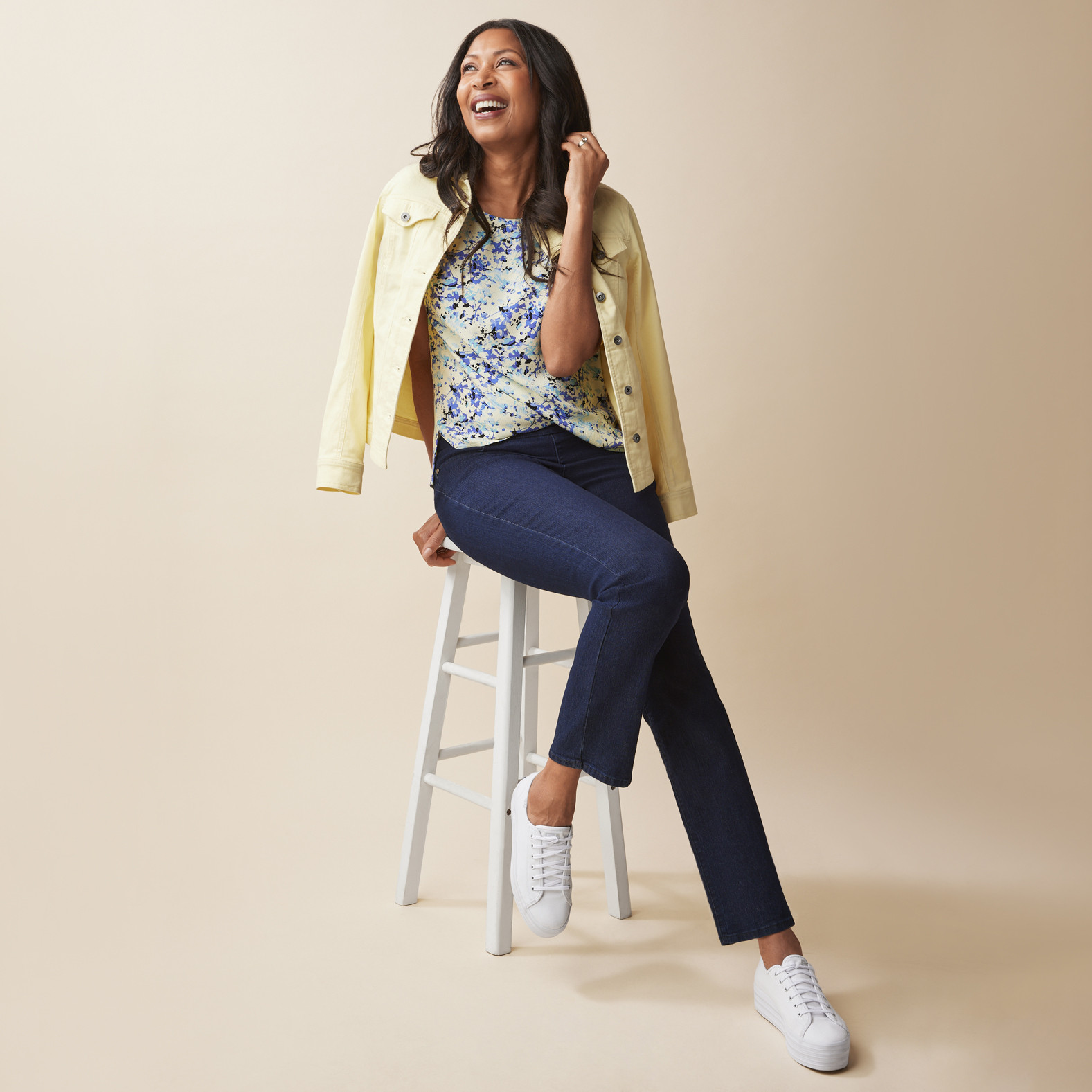 Mix Media Short Sleeve Shirt Outfit