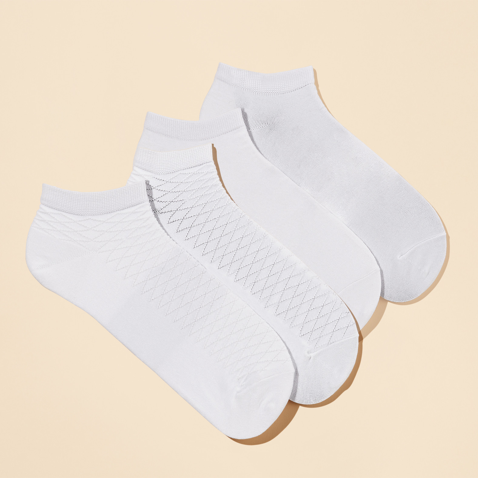 2 Pack Rib Edge Low Cut Socks