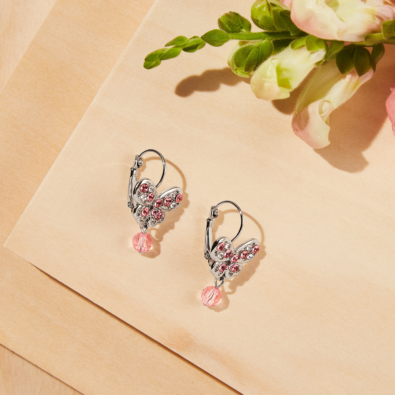 Beaded Butterfly Earrings