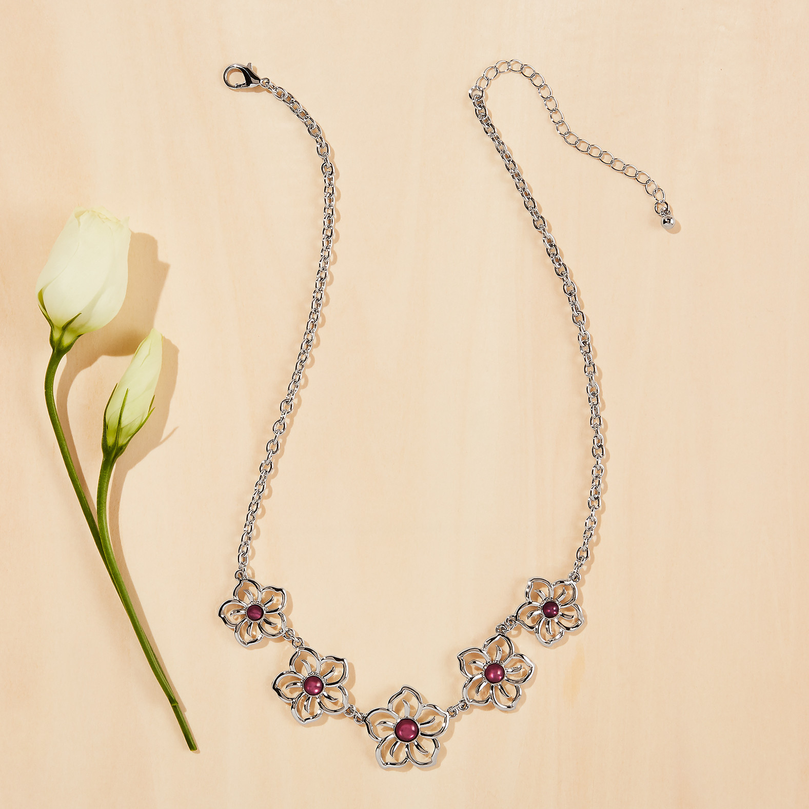 Flower Bib Necklace