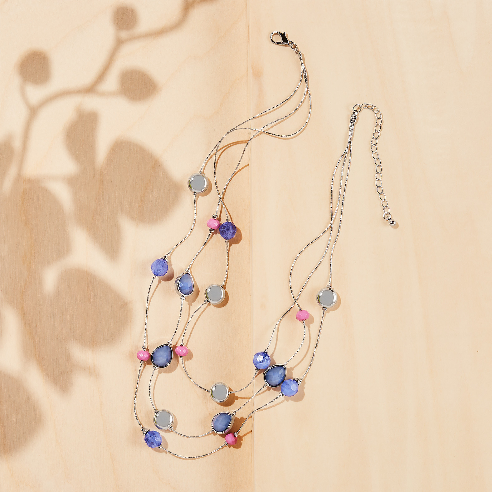 Short Multi Row Beaded Necklace