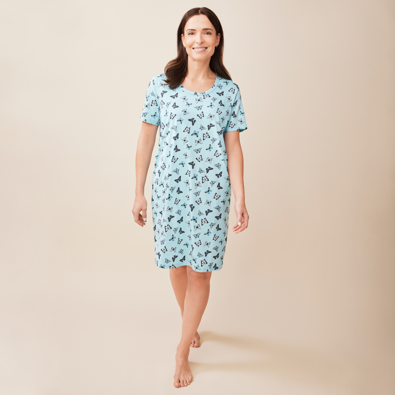 Butterfly Jersey Nightshirt Front View