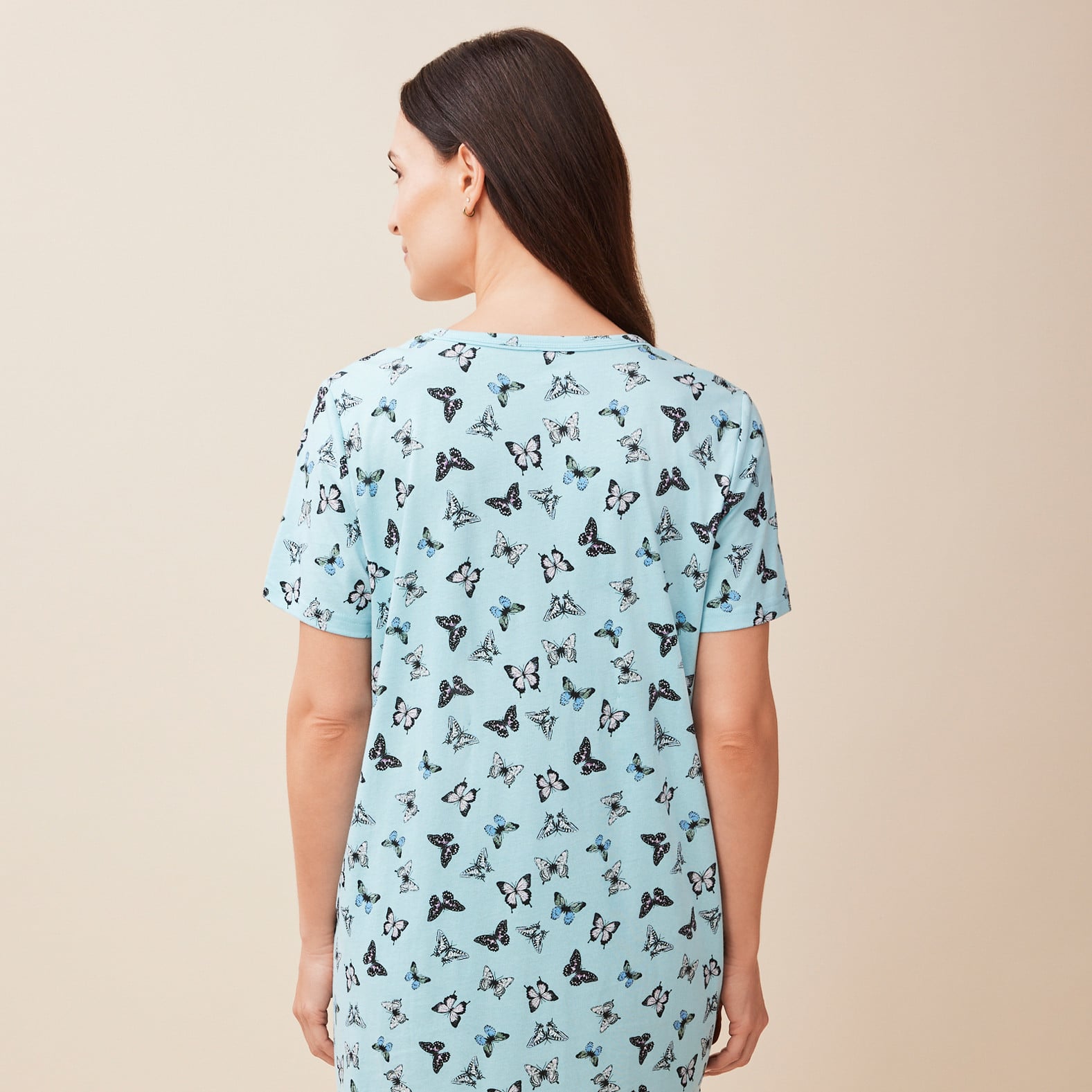 Butterfly Jersey Nightshirt Back View
