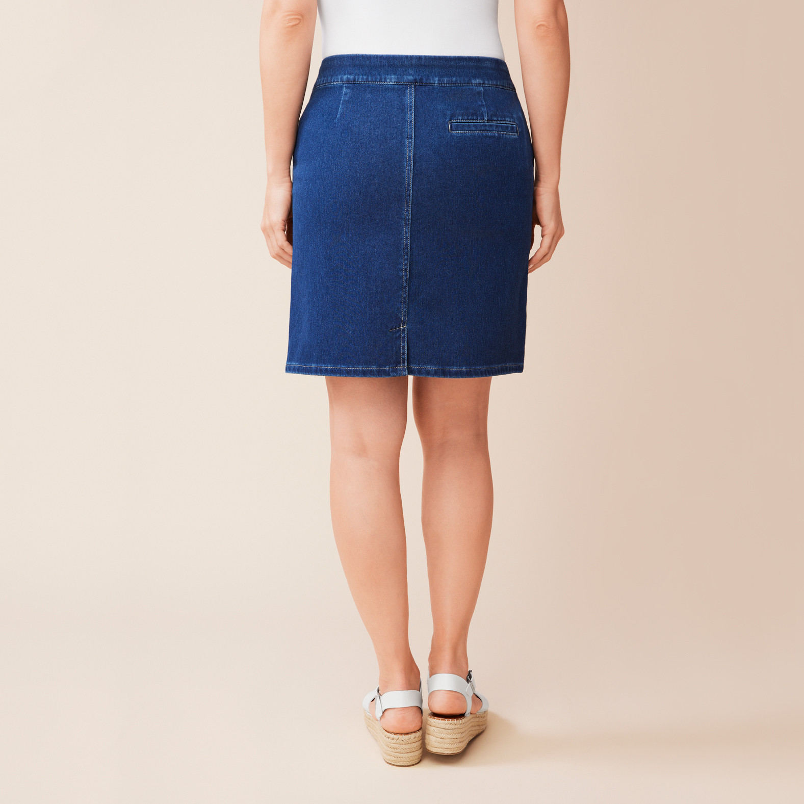 Denim Skort Back View