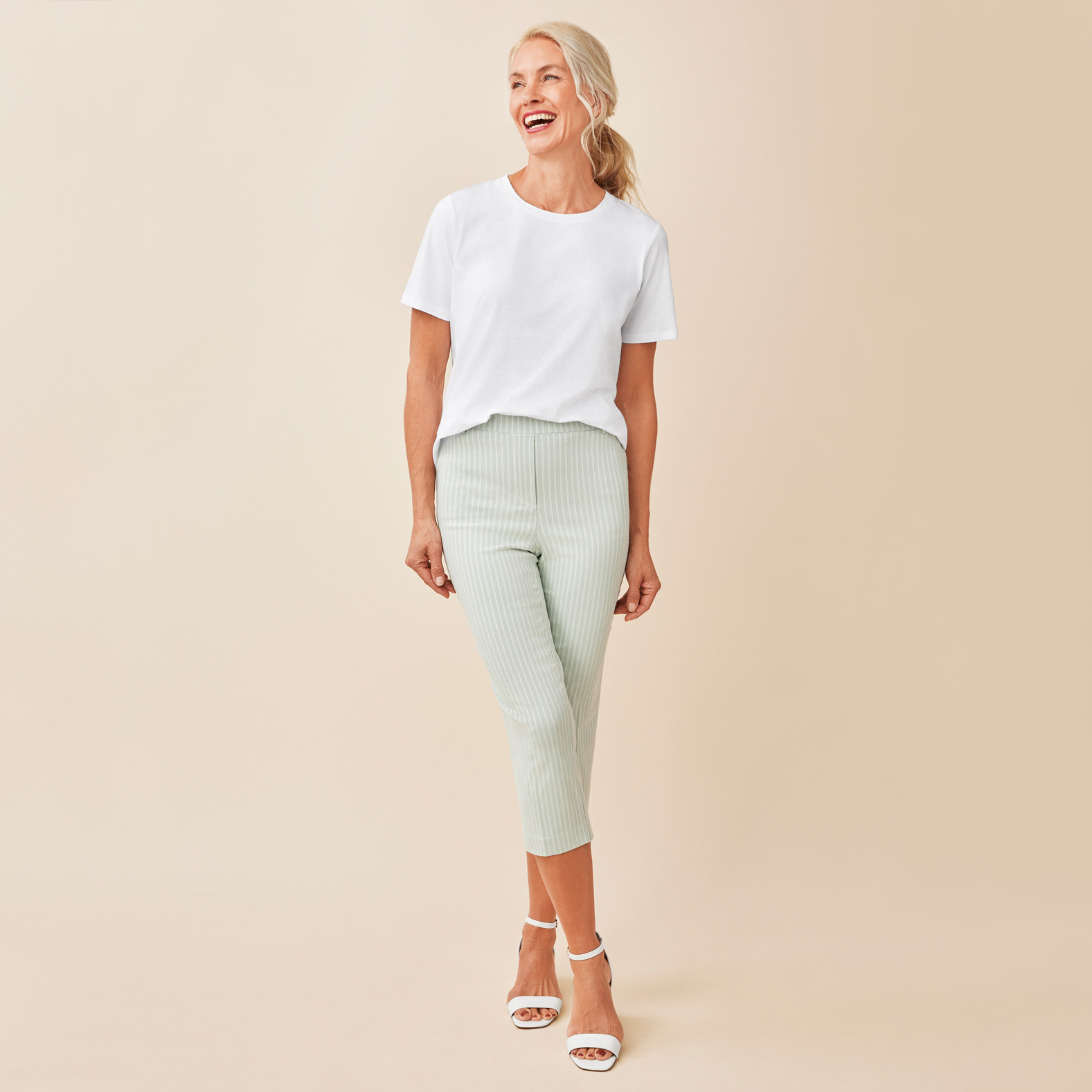 Double Stripe Comfort Crop Pant