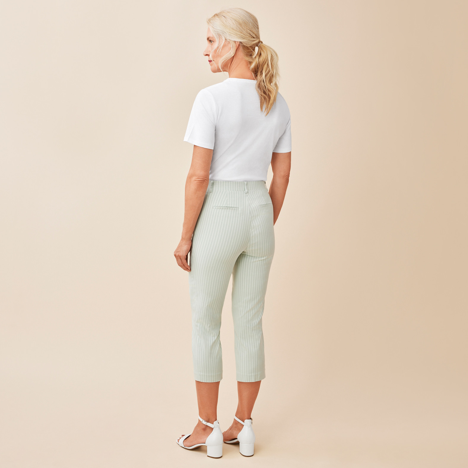 Double Stripe Comfort Crop Pant Back View