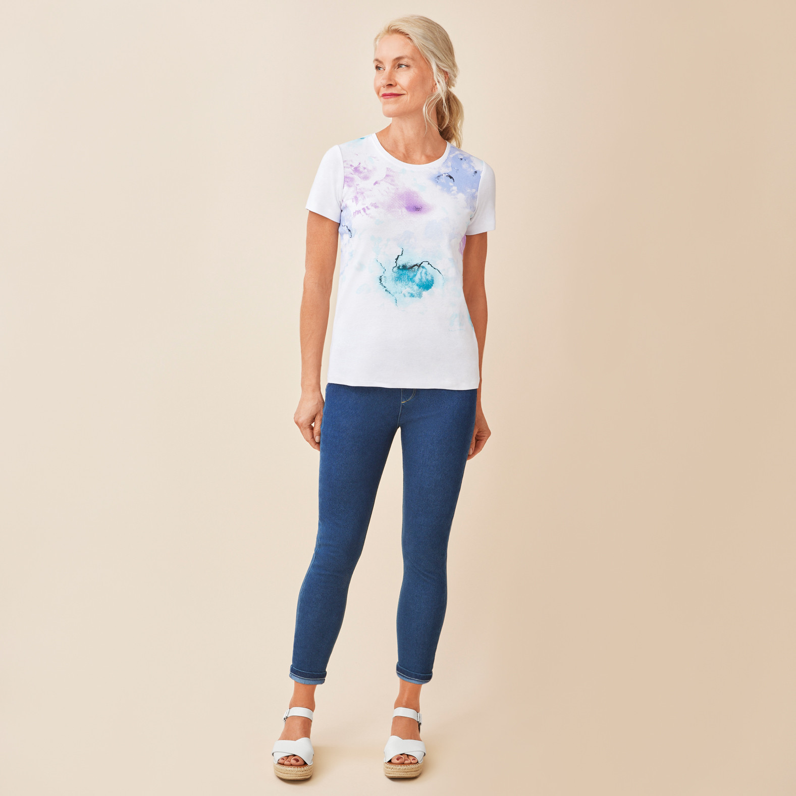 Ink Textured Crewneck Tee Full Body