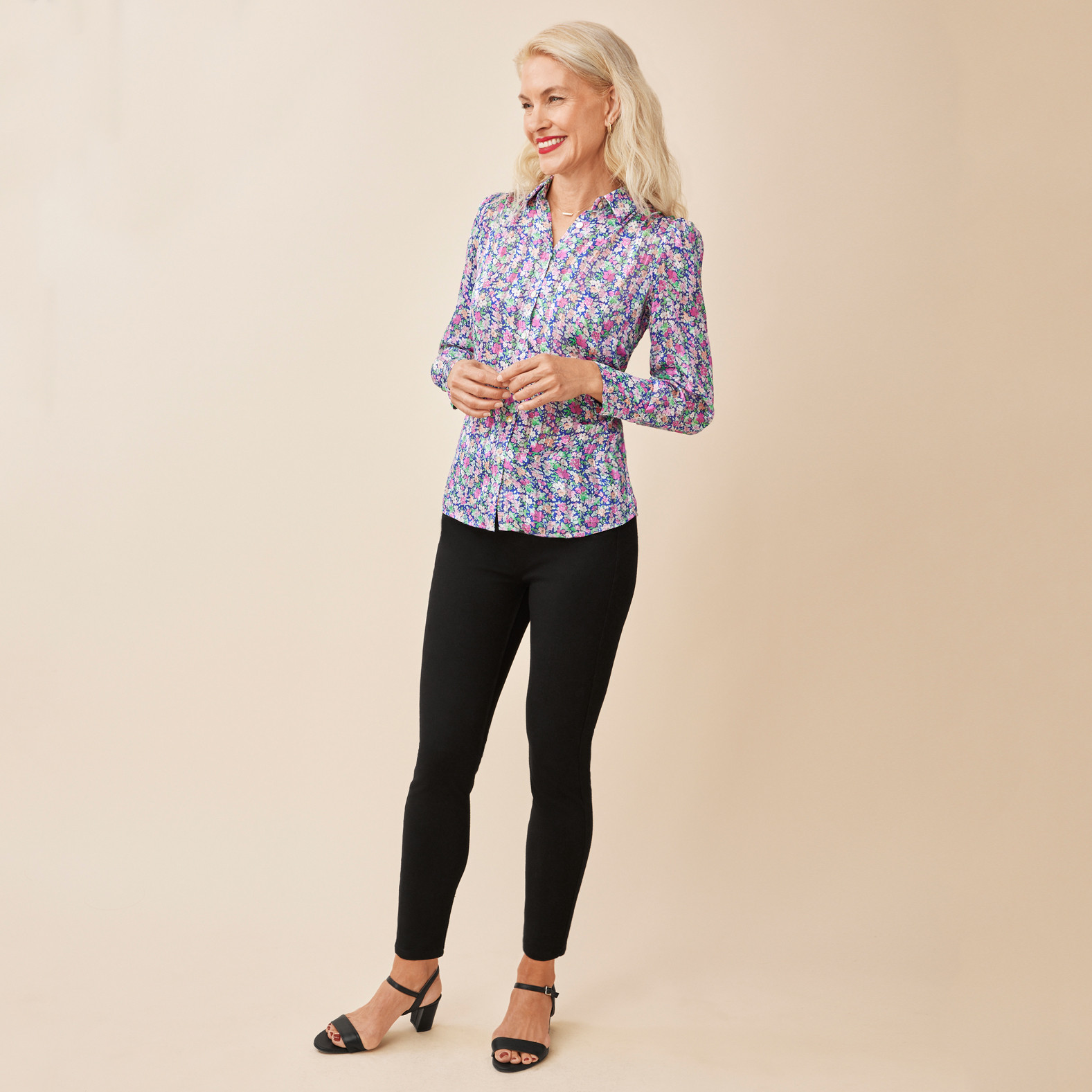 Multi Floral Printed Shirt Full Body Untucked