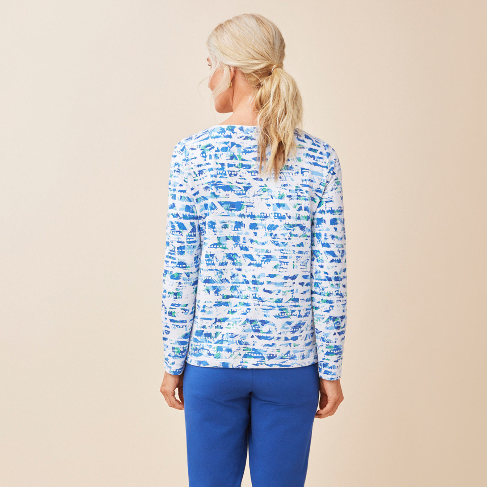 Watercolour Stripe Tie Top Back View