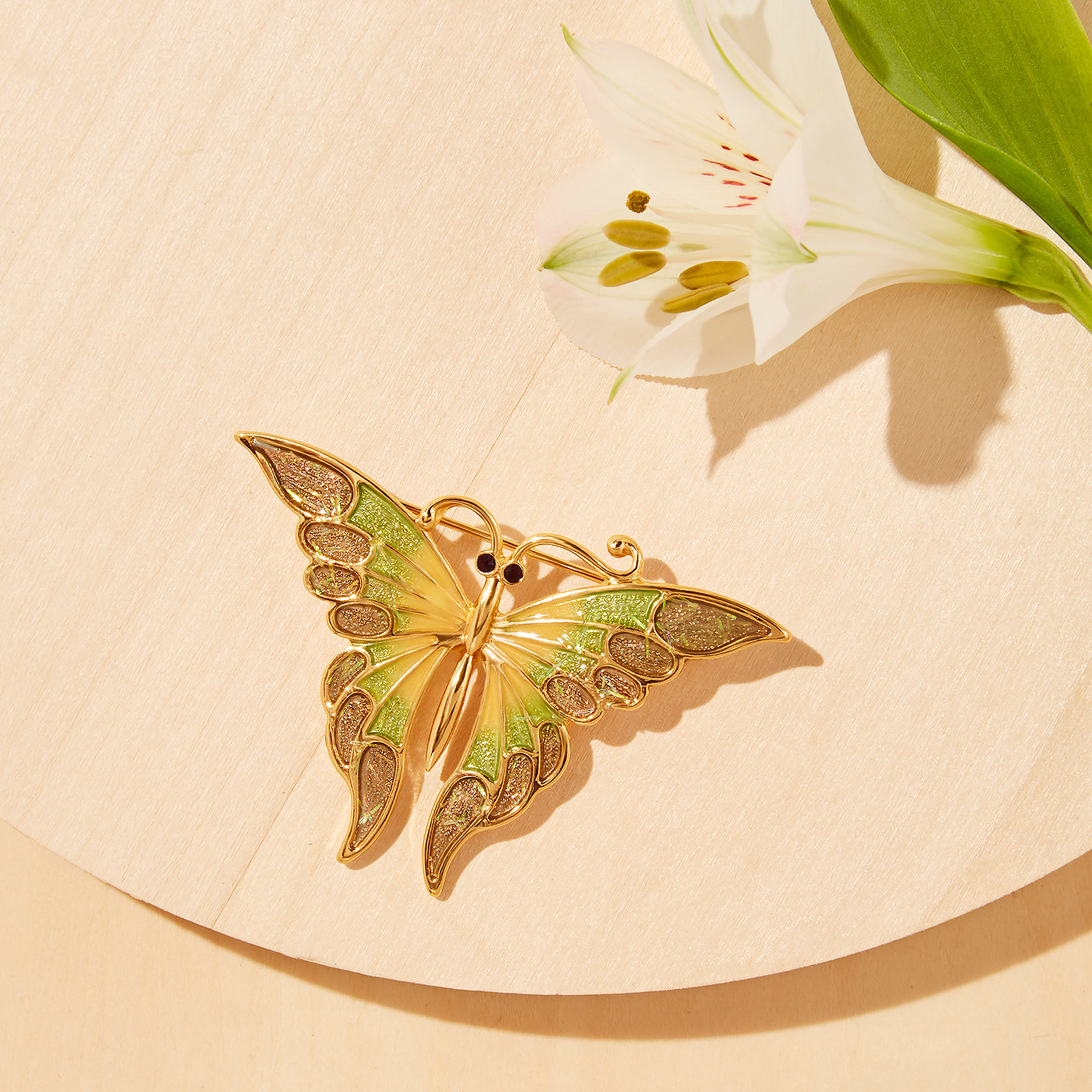 Glitter Butterfly Pin