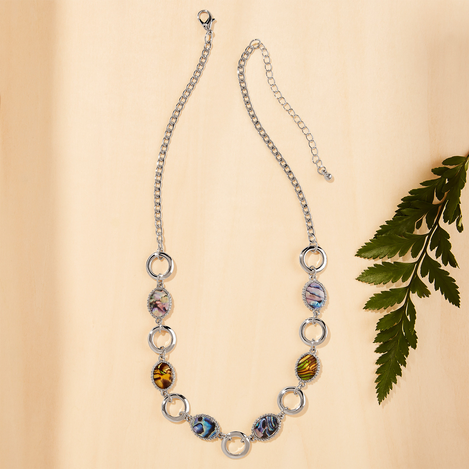Oval Beaded Necklace