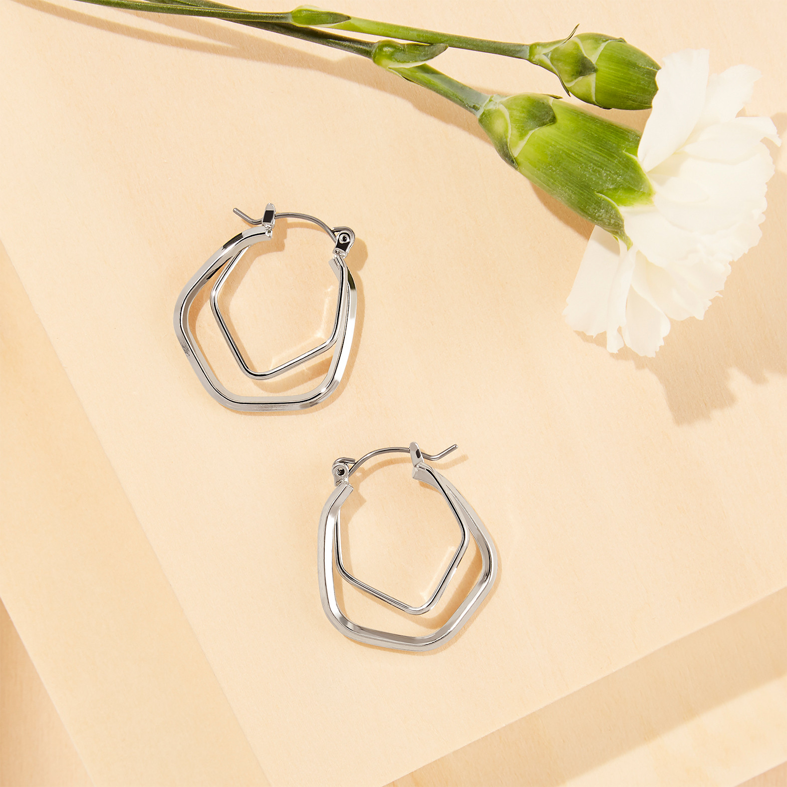 Round Hoop Earrings