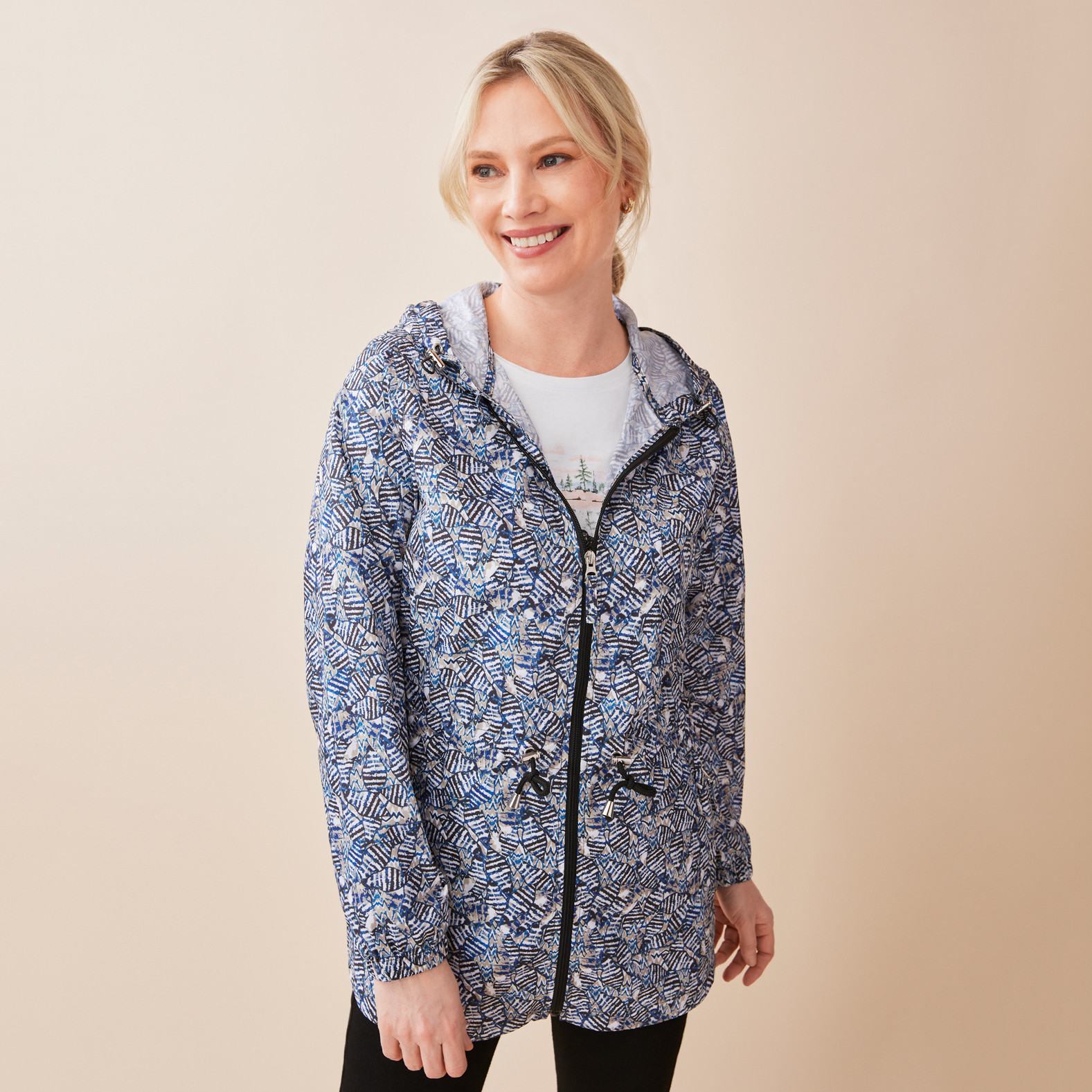 Bloom Print Packable Jacket