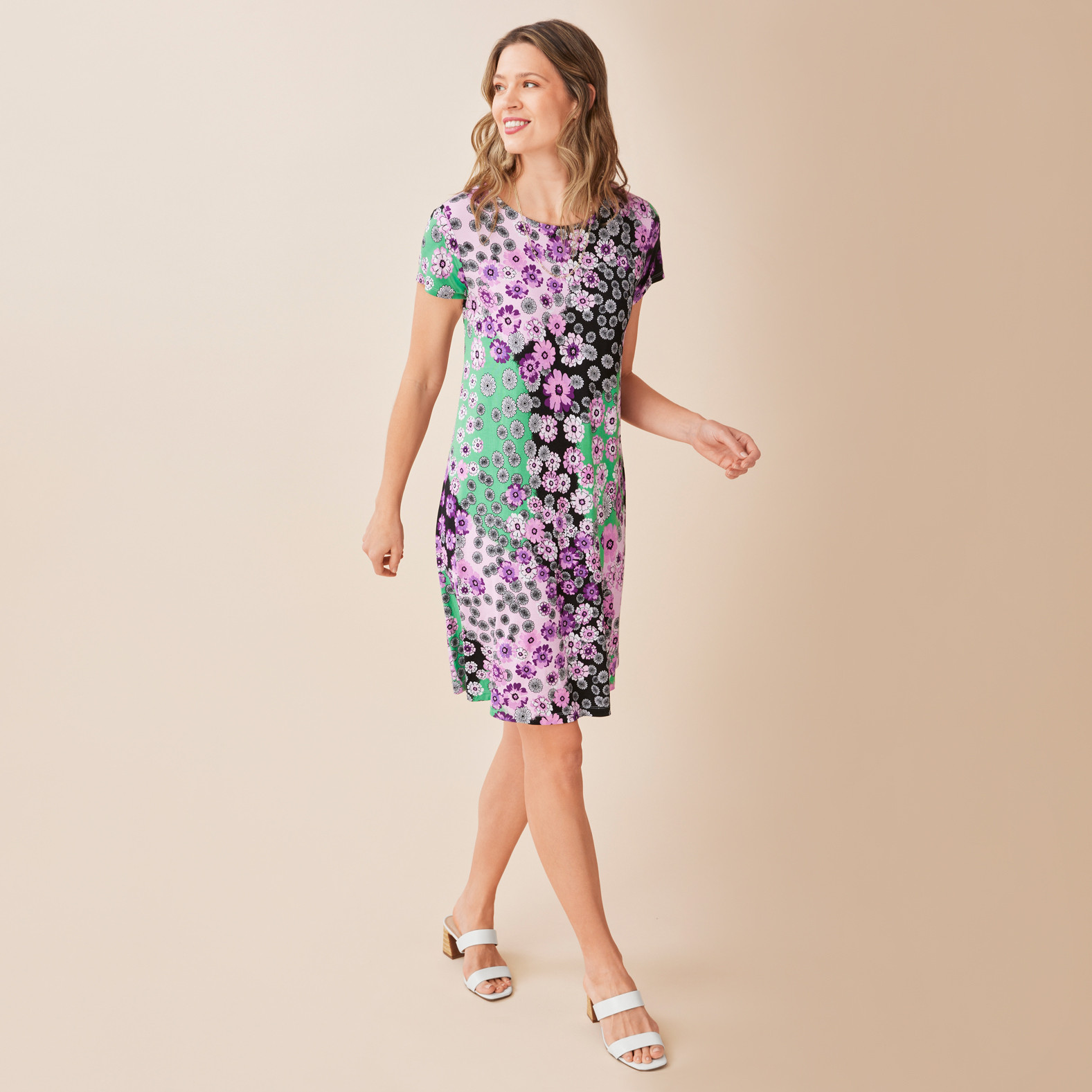 Floral Print Swing Dress