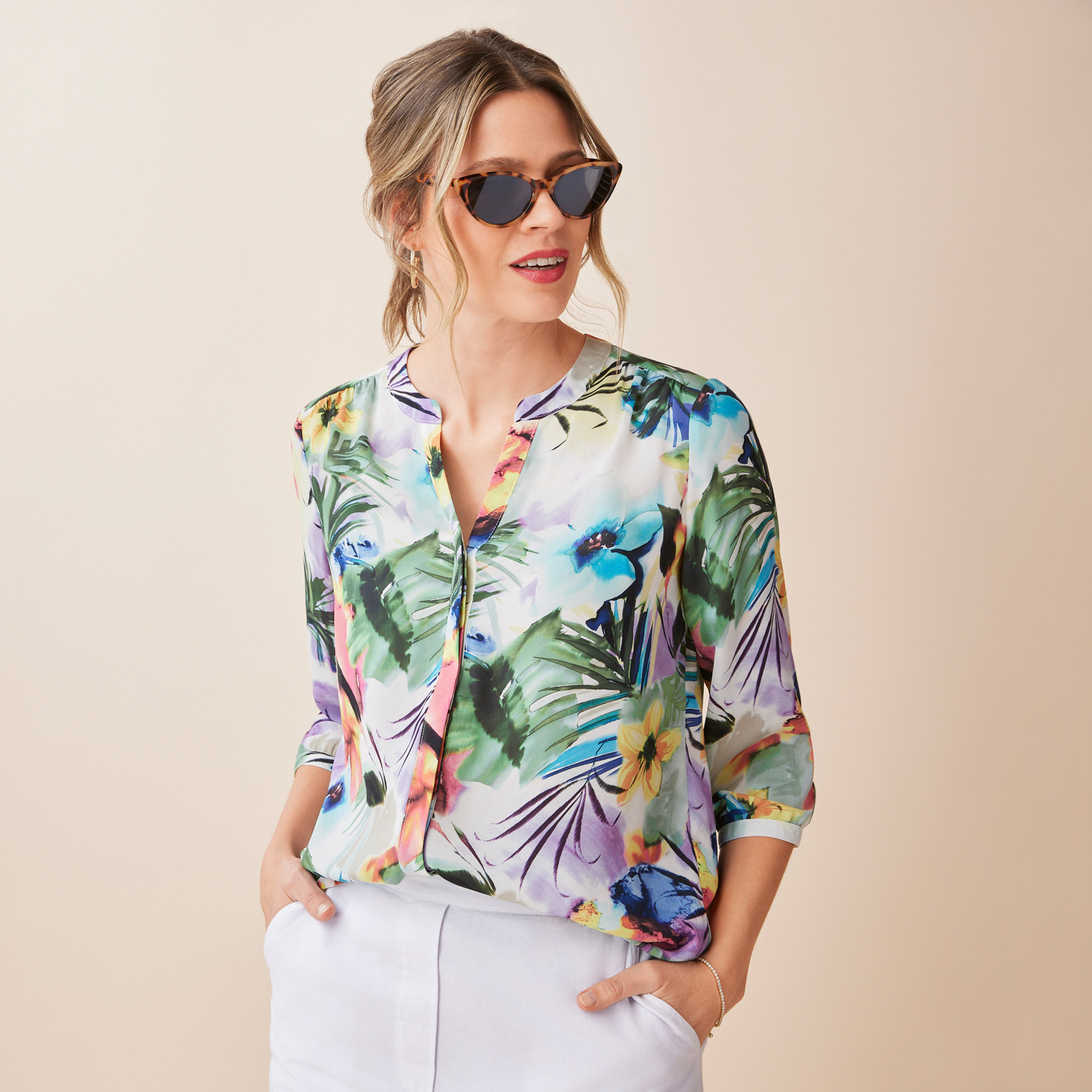 Watercolour Print Top