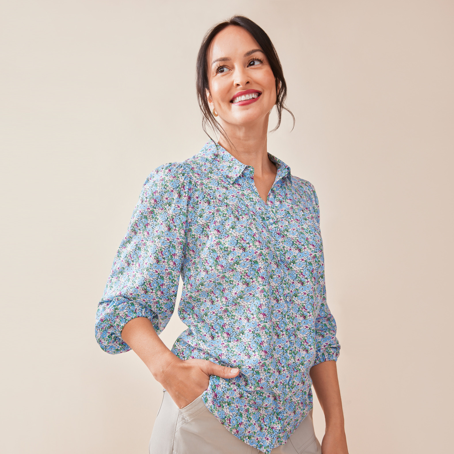 Balloon Sleeve Shirt Front View