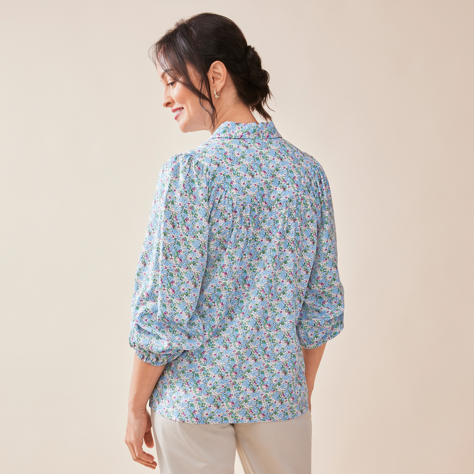 Balloon Sleeve Shirt Back View