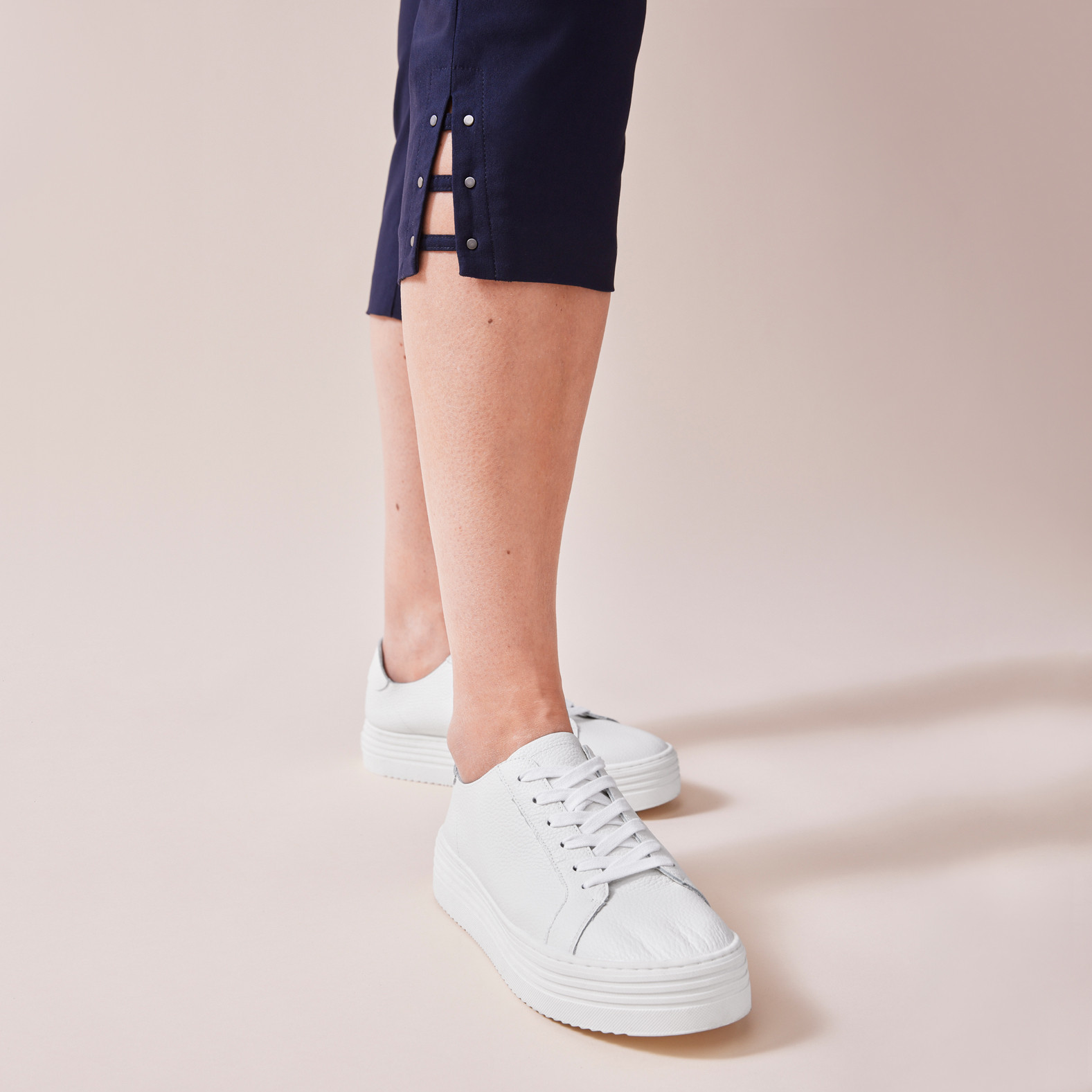 Curvy Essential Soft Touch Capri Pant Close Up