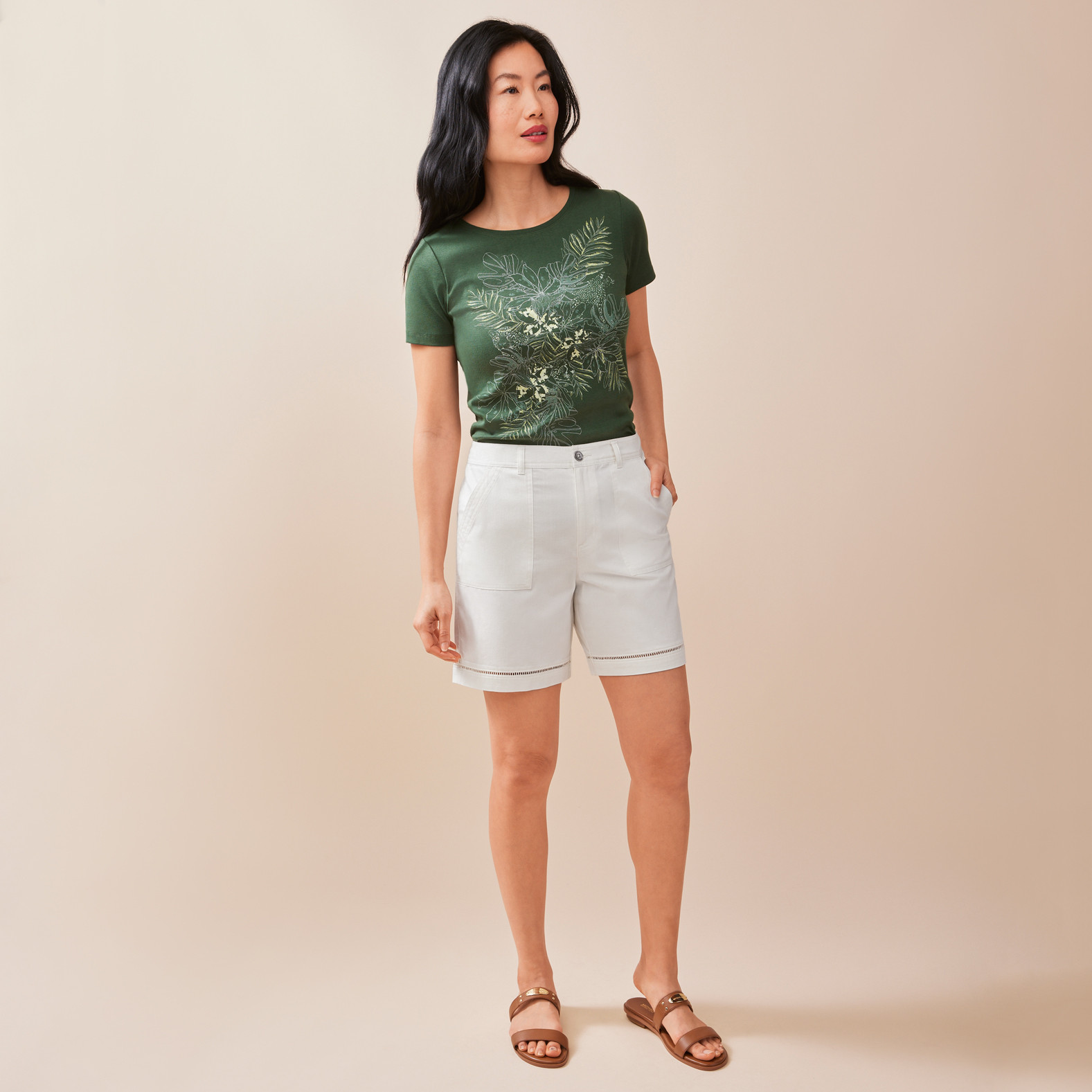 Cargo Shorts Front View Full Body