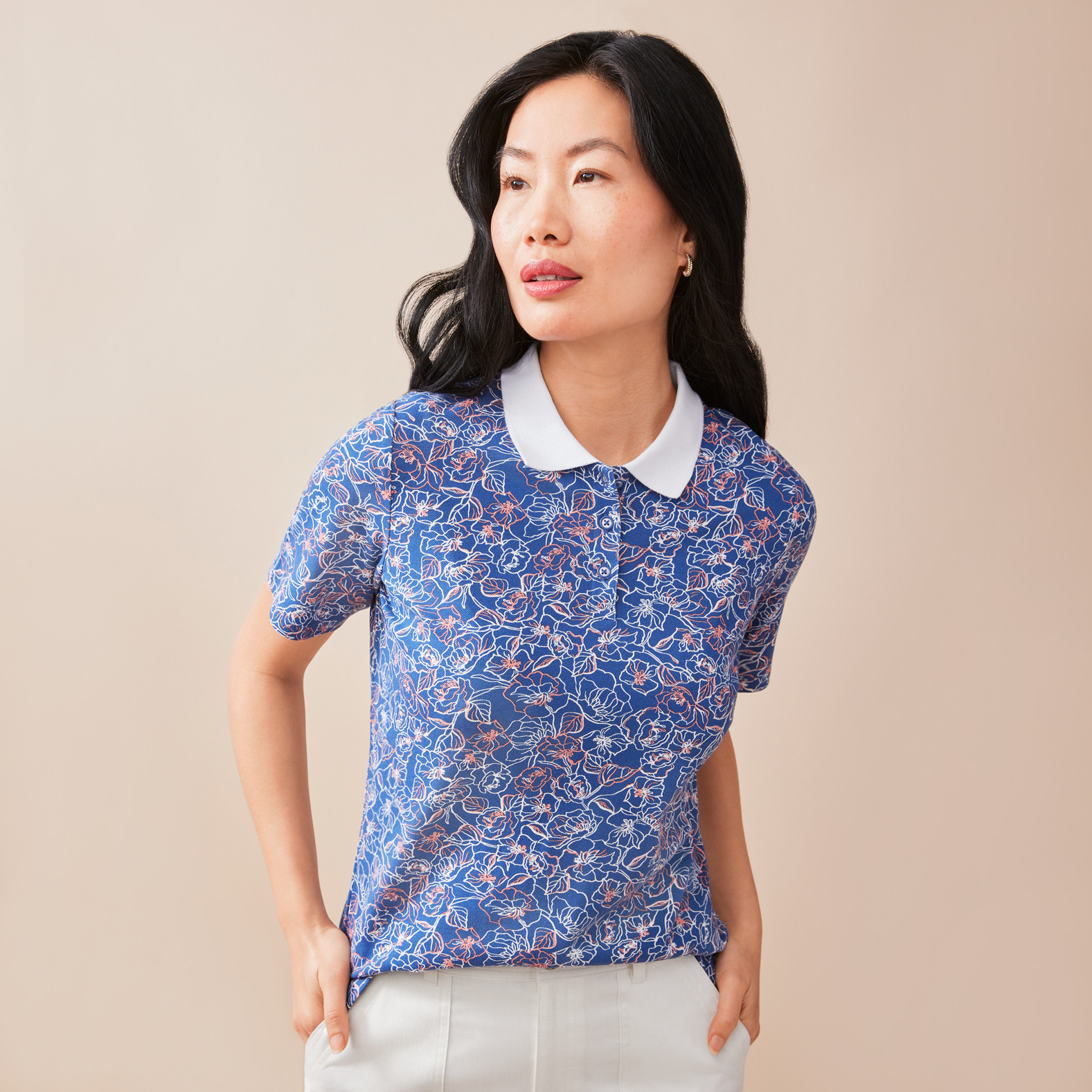 Printed Polo Tee