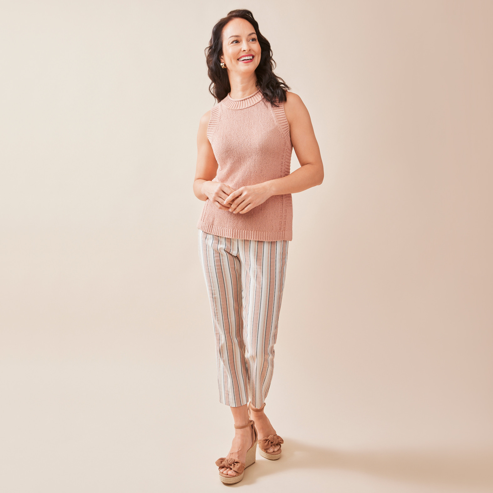 Sleeveless Mockneck Sweater Full Body