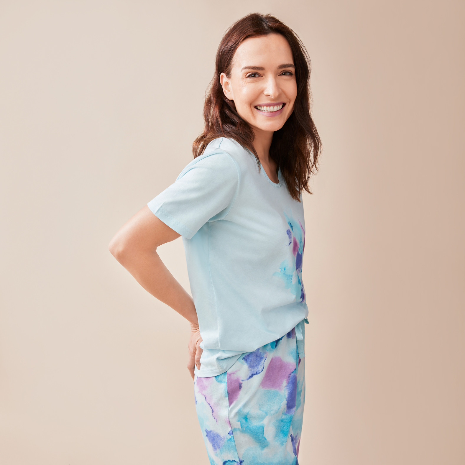 Watercolour Crop Pyjamas