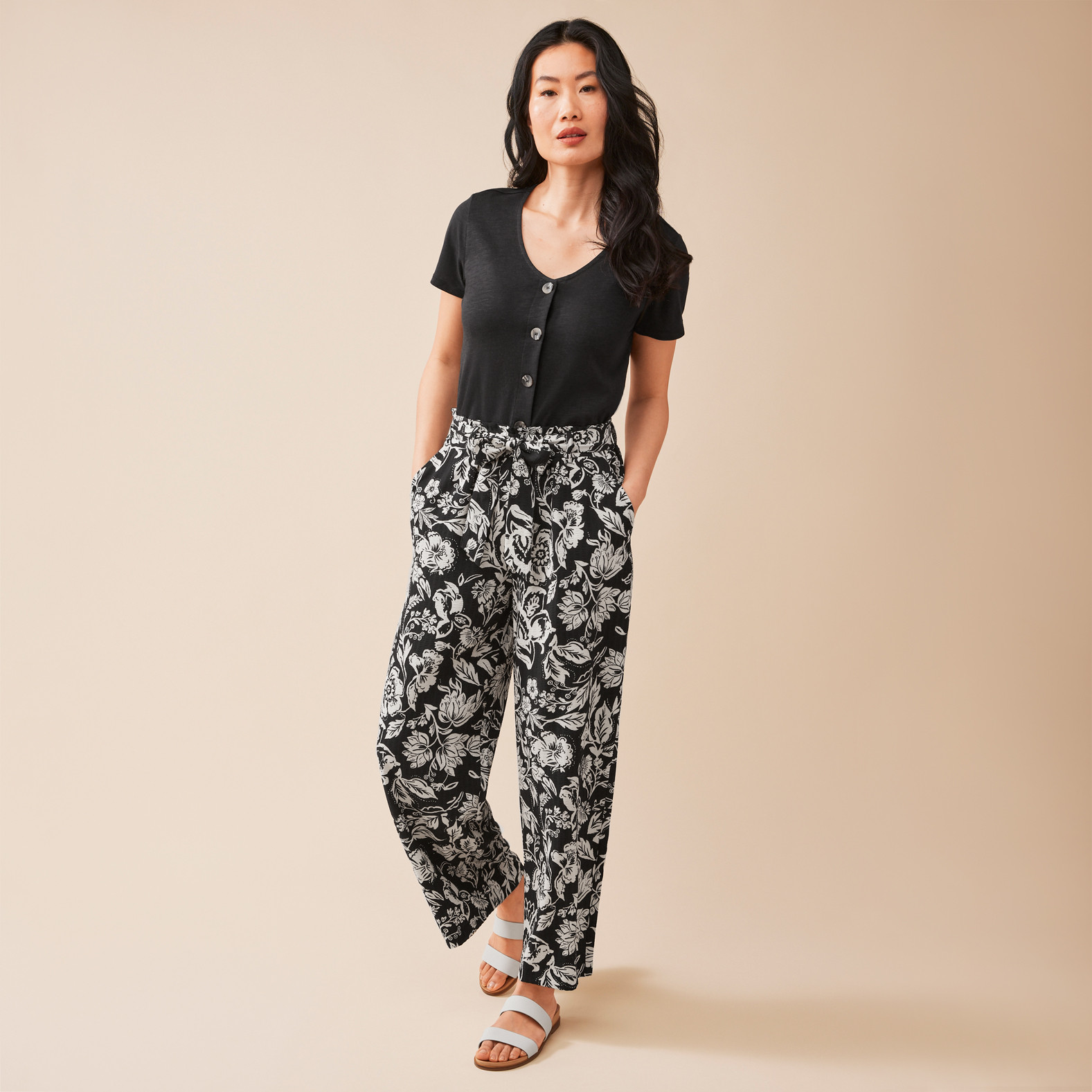 Floral Pull On Pant
