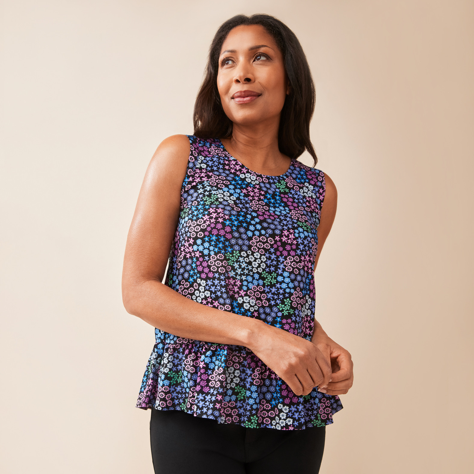 Sleeveless Peplum Top
