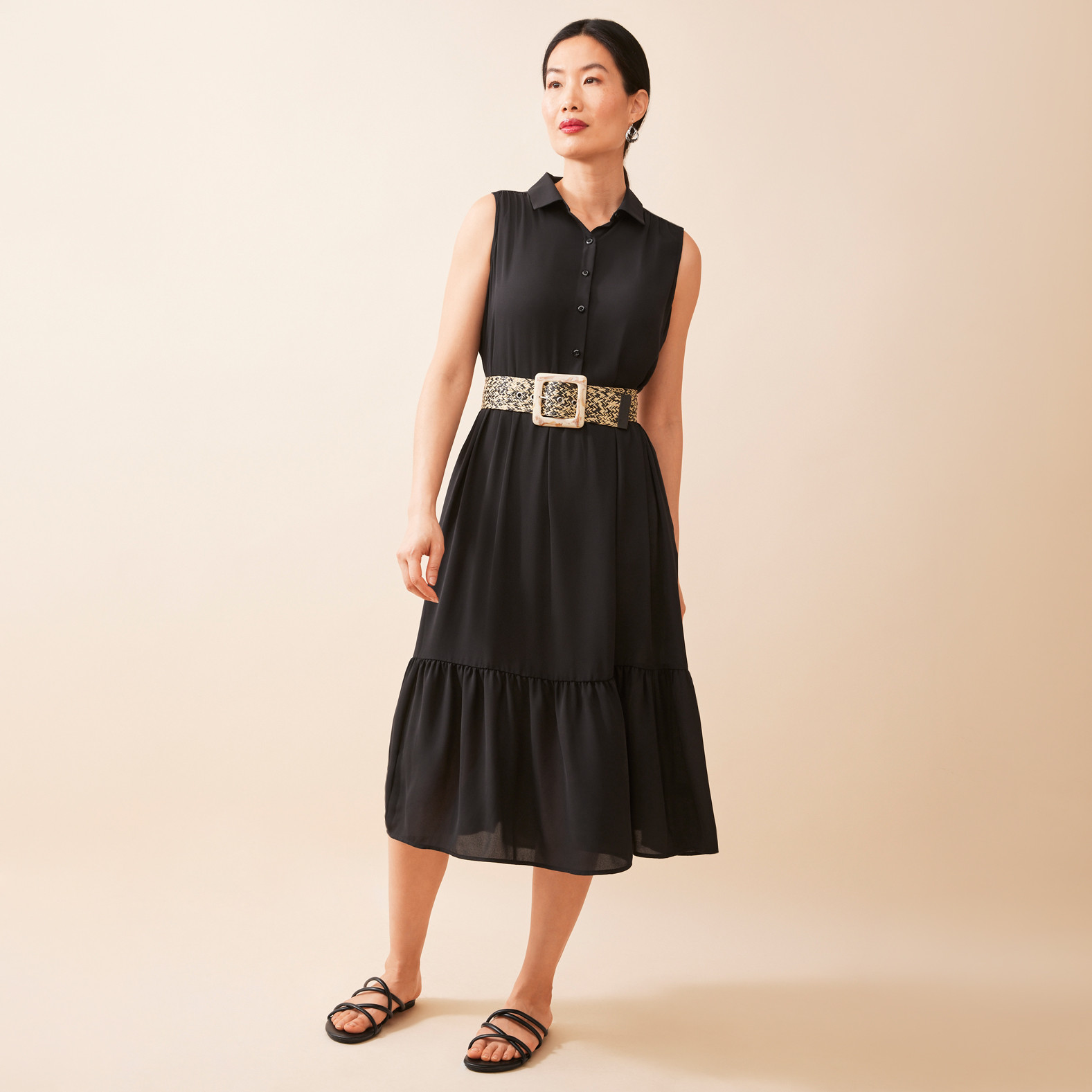 Sleeveless Tiered Dress Full Body
