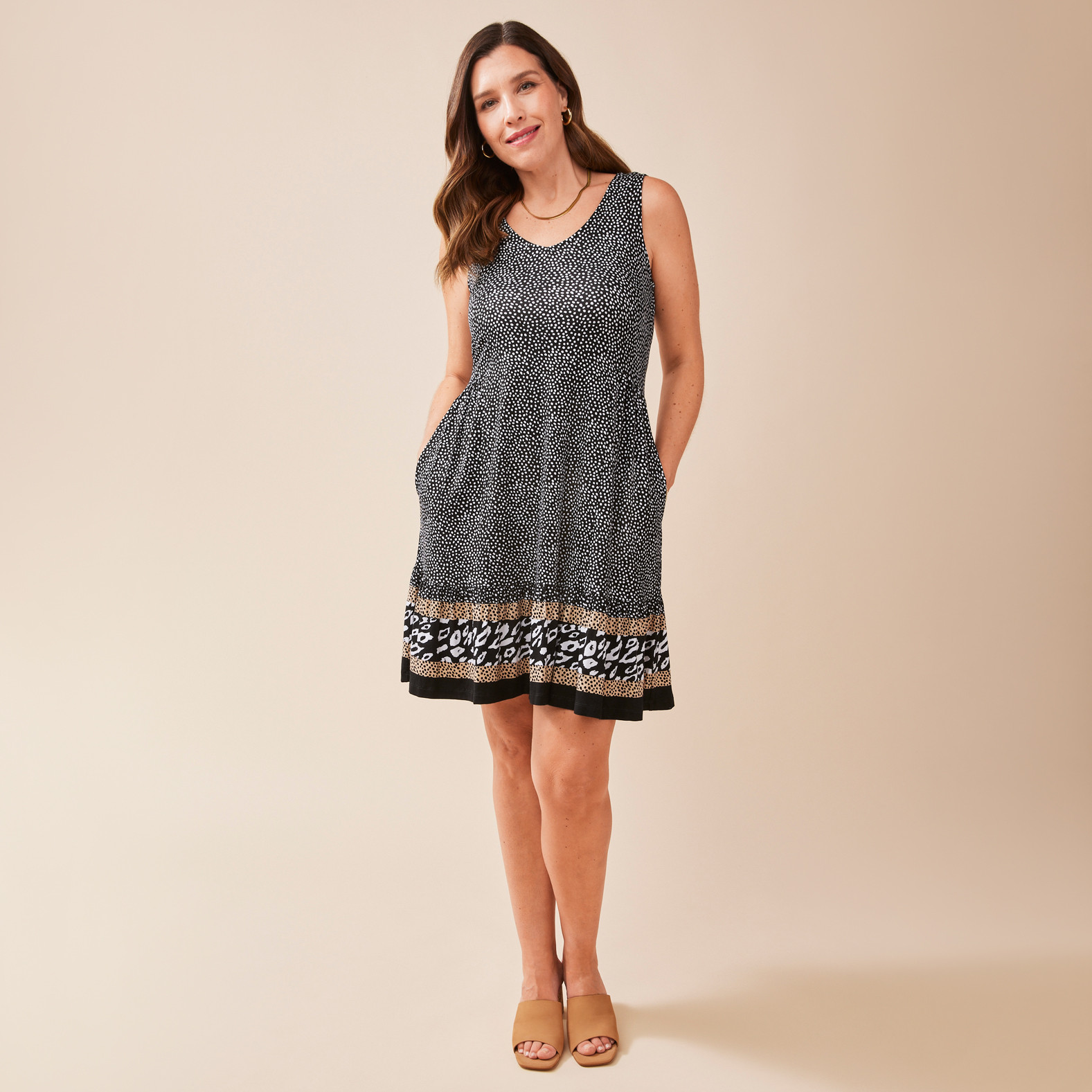Sleeveless Vneck Dress