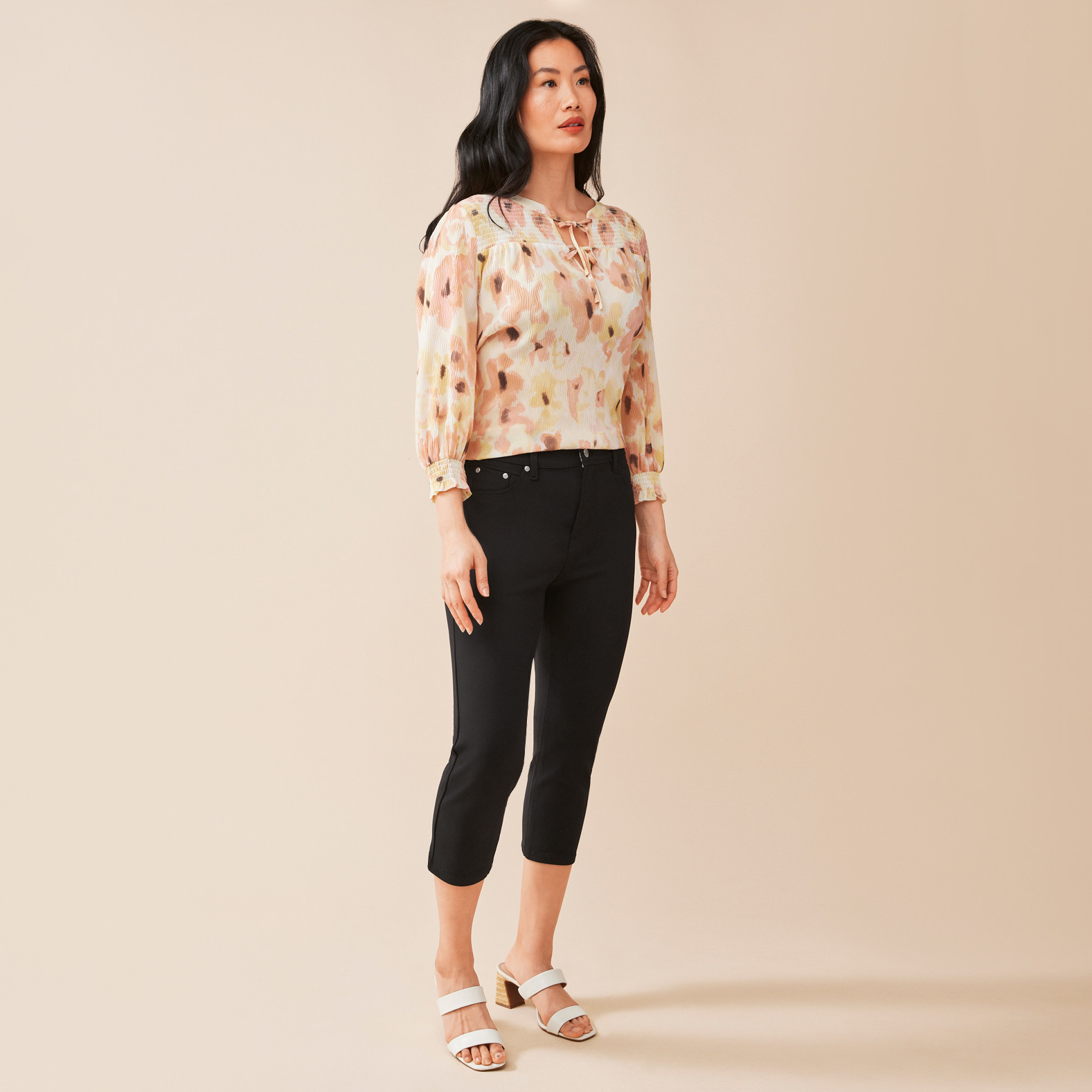 Spring Capri Pant Full Body Front View
