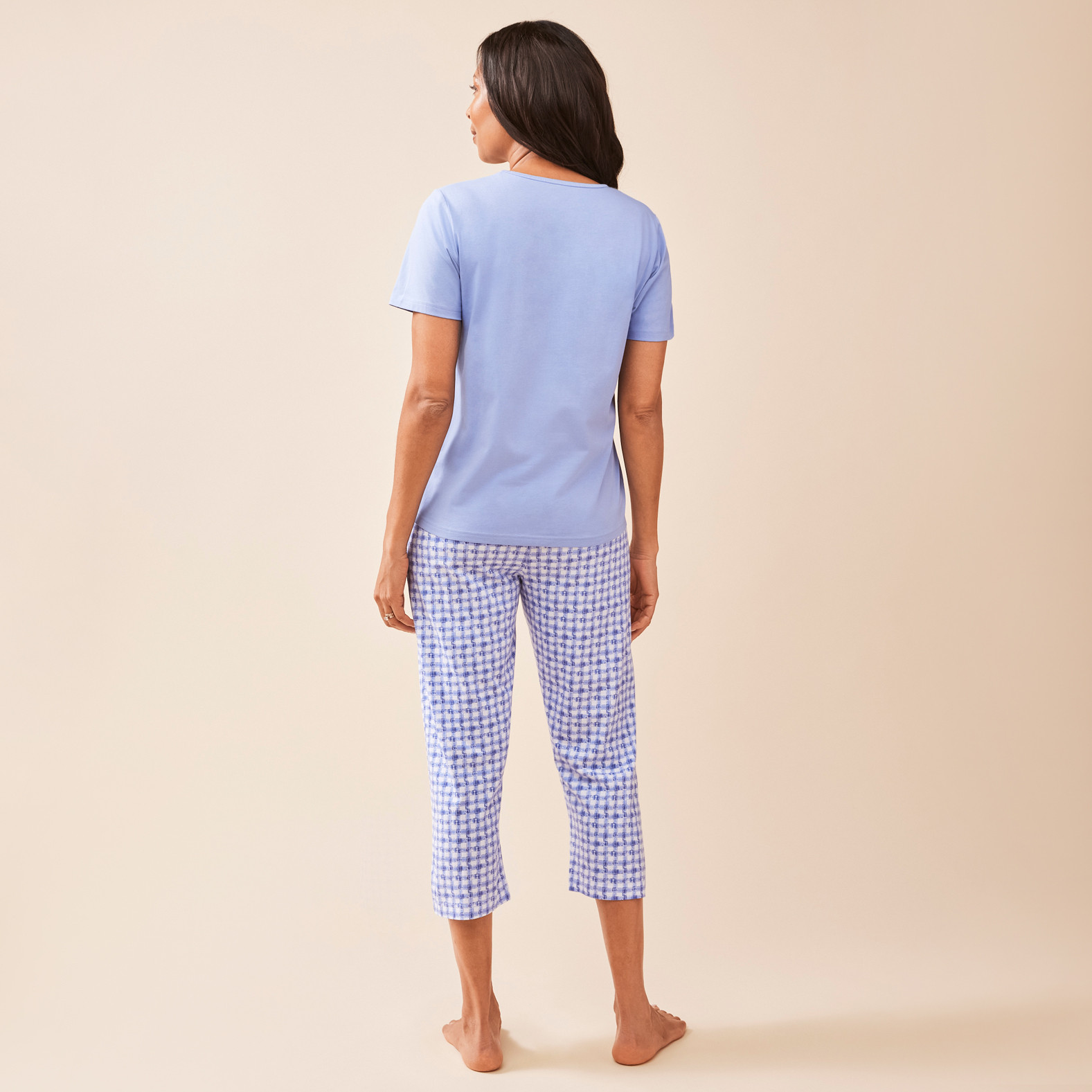 Watercolour Leaf Pyjamas Full Body Back View