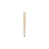 A wooden pen shaped like a baseball bat, featuring a natural wood finish and a gold nib. It has a simple design.