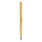 A bamboo pencil with a grey lead tip, featuring a hexagonal shape and a natural bamboo finish. A bamboo pencil with a grey lead tip, featuring a hexagonal shape and a natural bamboo finish.