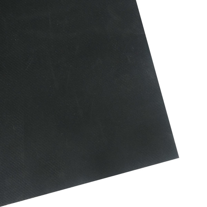 A black football training mat with a textured surface, suitable for outdoor use. Features a logo in one corner.