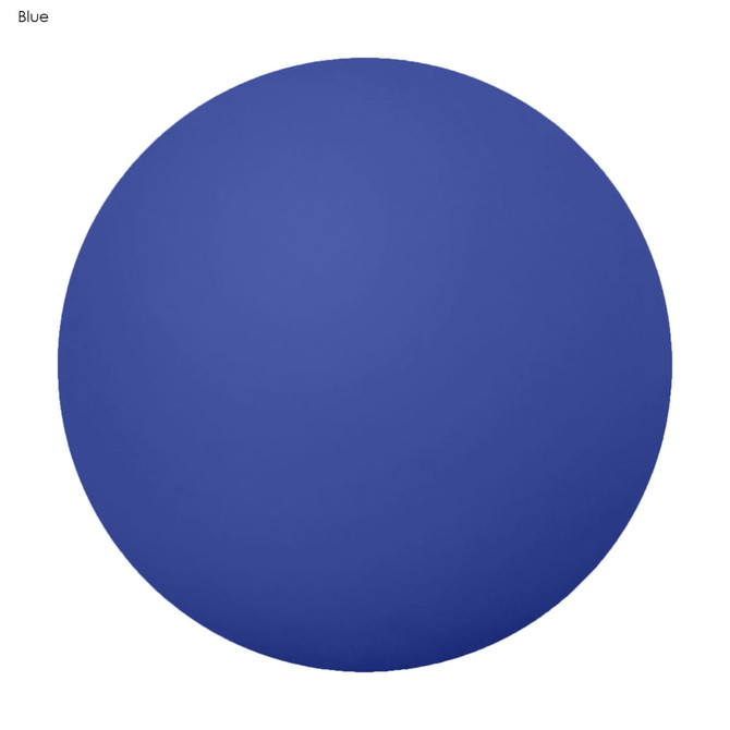 A blue high bounce ball with a smooth surface, featuring a logo. Suitable for novelty play and games.