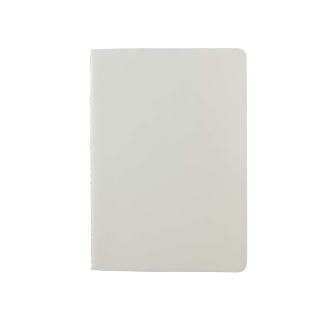 A washable paper notebook with a plain white cover and rounded corners, featuring a subtle logo.