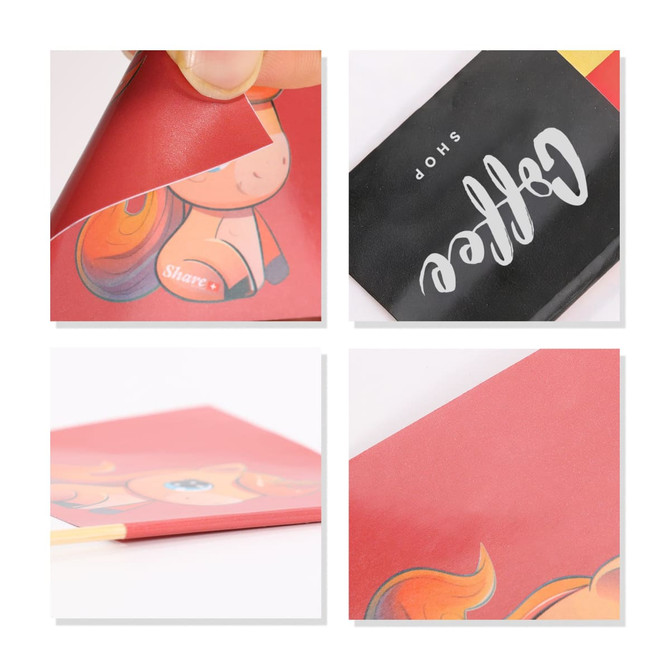 A pack of colourful sticky flags featuring a playful design with a cartoon pony. Includes a branded logo.