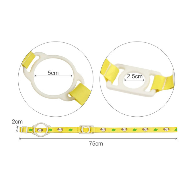 A drink bottle lanyard in yellow, featuring a loop for attachment and a decorative design. Includes a logo.