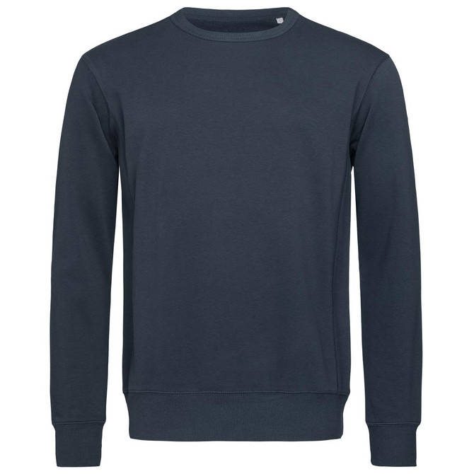 A dark green men's active sweatshirt with long sleeves and a crew neckline, featuring a logo.