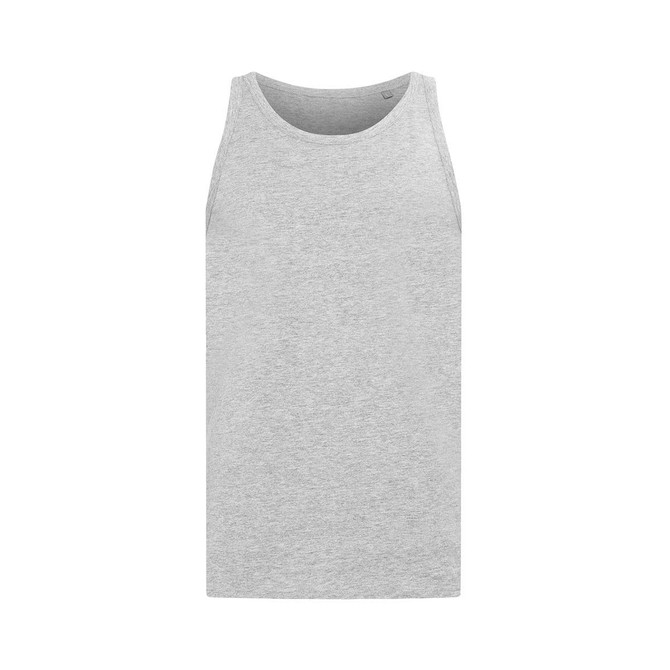 A grey men's tank top, featuring a simple design and no visible logos or branding.