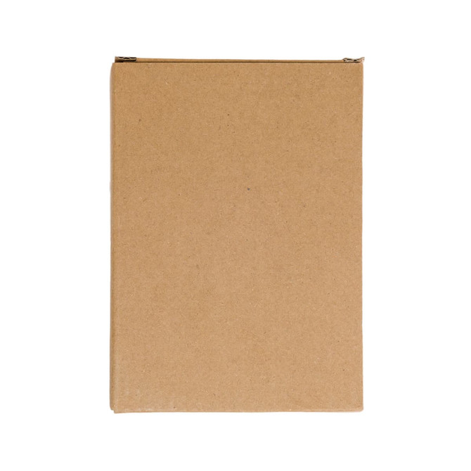 A cardboard box, securely closed, without any visible branding or labels.