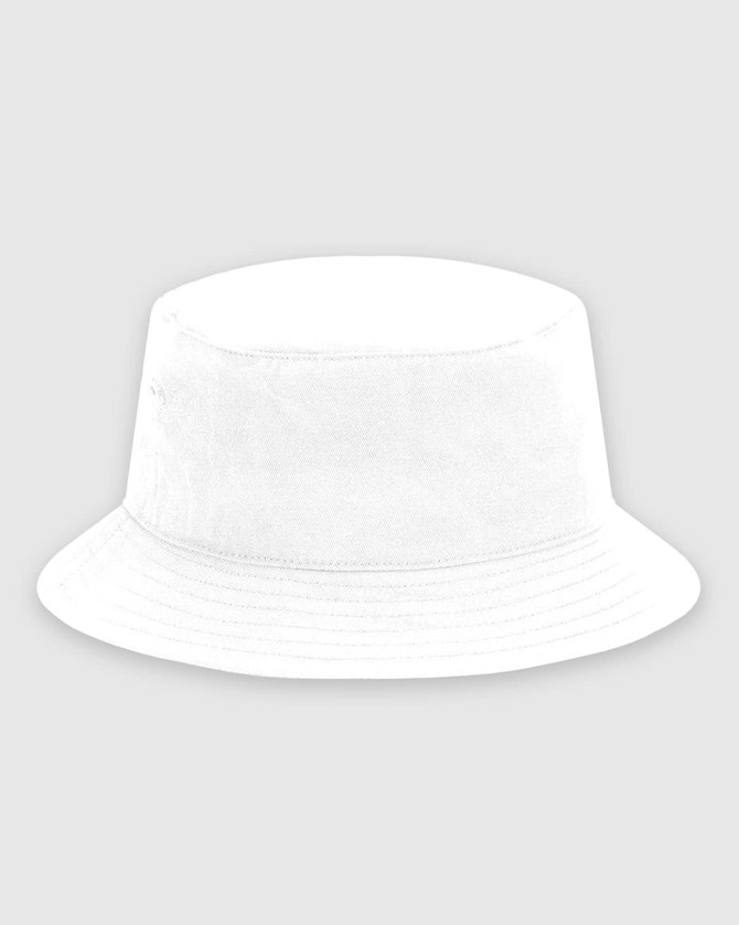 A white American Apparel Crusher Bucket Hat with a wide brim and subtle logo detail.