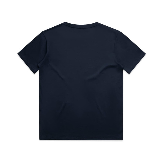 A navy blue kids' T-shirt with a plain back design, featuring a small logo.